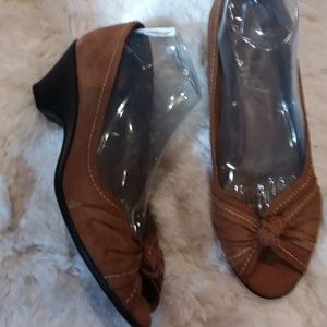 Euro step juliana peeptoe wedge shoes